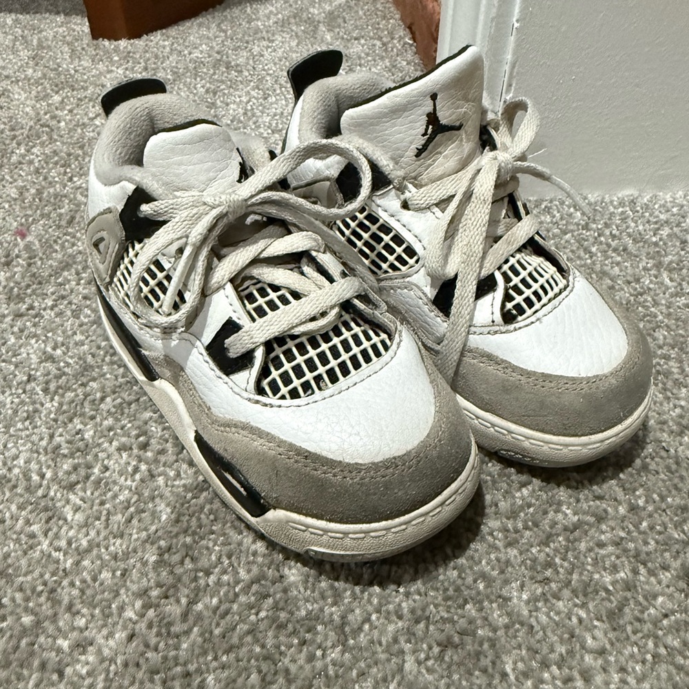 RARE Size 4C - Nike Air Jordan 4 Retro “Military Black” Toddler